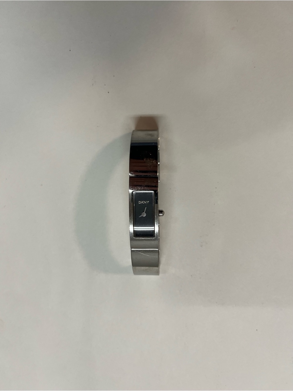 DKNY Silver-Tone Bracelet Watch with Black Dial